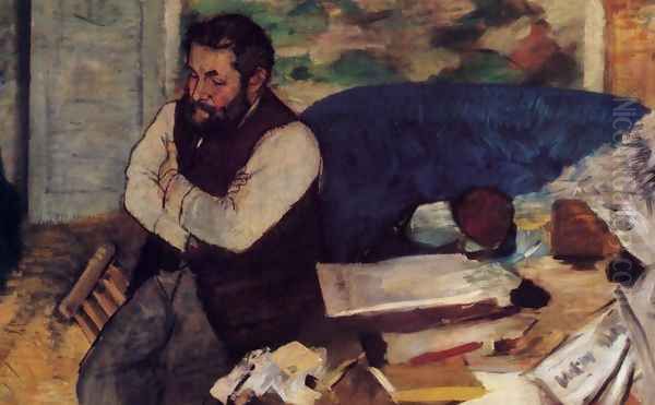 Diego Martelli II Oil Painting by Edgar Degas