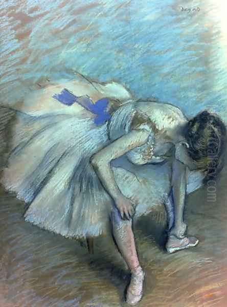 Seated Dancer, c.1881-83 Oil Painting by Edgar Degas