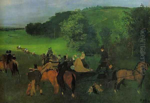 On the Racecourse Oil Painting by Edgar Degas