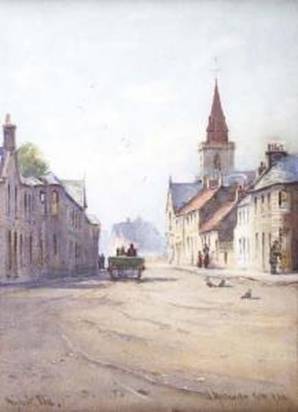 High Street, Elie Oil Painting by James MacMaster