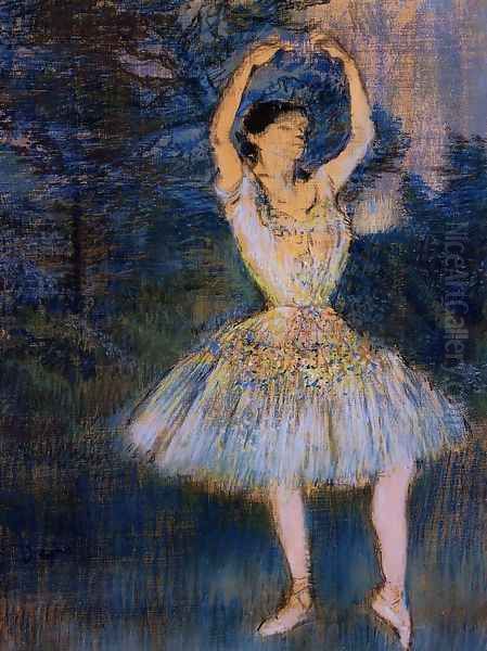 Dancer with Raised Arms Oil Painting by Edgar Degas