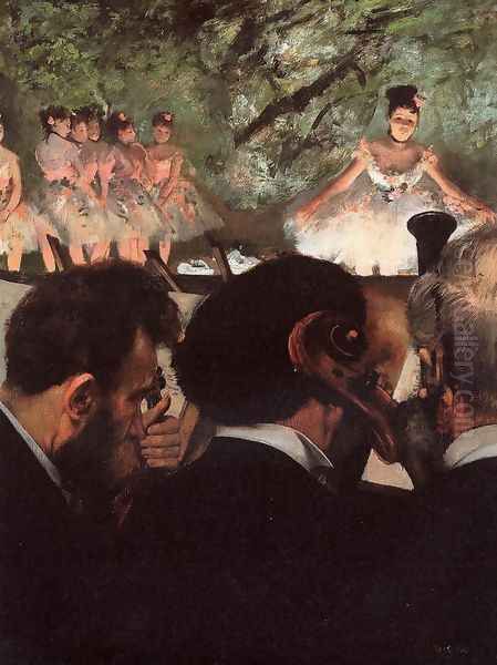 Musicians in the Orchestr Oil Painting by Edgar Degas