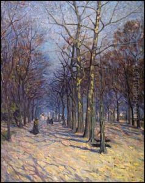 The Avenue Oil Painting by Helen Galloway Mcnicoll