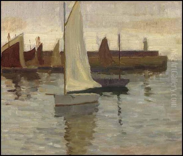 The Sailboat Oil Painting by Helen Galloway Mcnicoll