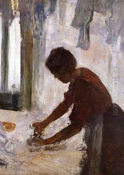 Woman Ironing II Oil Painting by Edgar Degas