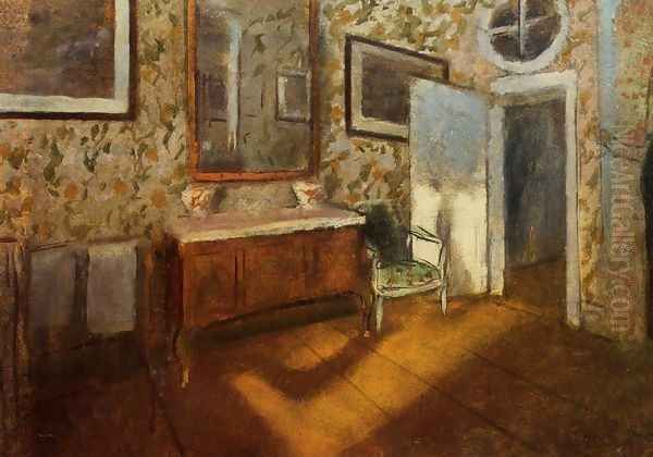 Interior at Menil-Hubert Oil Painting by Edgar Degas