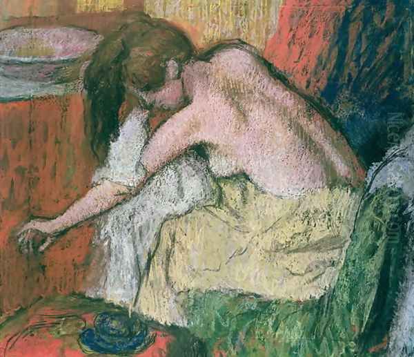 Woman drying herself, 1888-89 Oil Painting by Edgar Degas