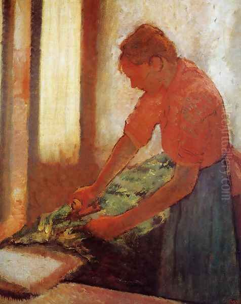 Woman Ironing, c.1885 Oil Painting by Edgar Degas