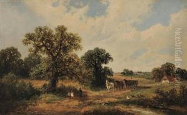 Near South Weald, 
Essex Oil Painting by James Edwin Meadows