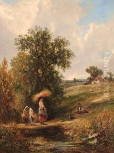 Returning Home Oil Painting by James Edwin Meadows