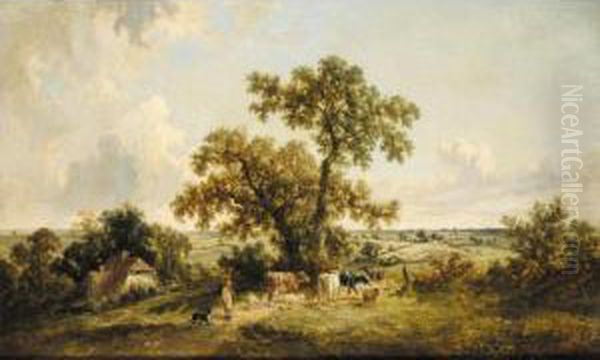 The Young Herdsman Oil Painting by James Edwin Meadows