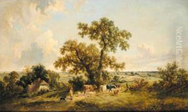 The Young Herdsman Oil Painting by James Edwin Meadows