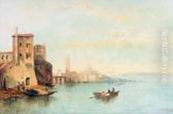 In Der Lagune Vor Venedig Oil Painting by William Meadows