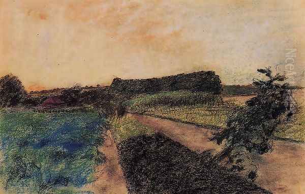 Landscape on the Orne Oil Painting by Edgar Degas