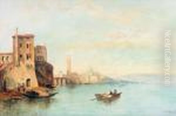 The Lagoon At Venice Oil Painting by William Meadows