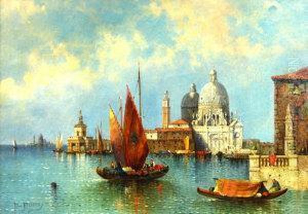 Dogana & Church Of S M Della Salute, Venice Oil Painting by William Meadows