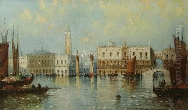 Venetian Scene Oil Painting by William Meadows