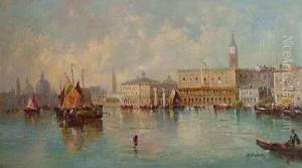 Santa Maria Della Salute From The Grand Canal, Venice Oil Painting by William Meadows