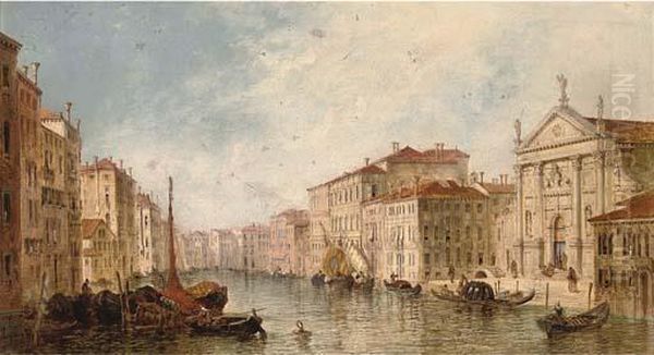 On The Grand Canal Oil Painting by William Meadows