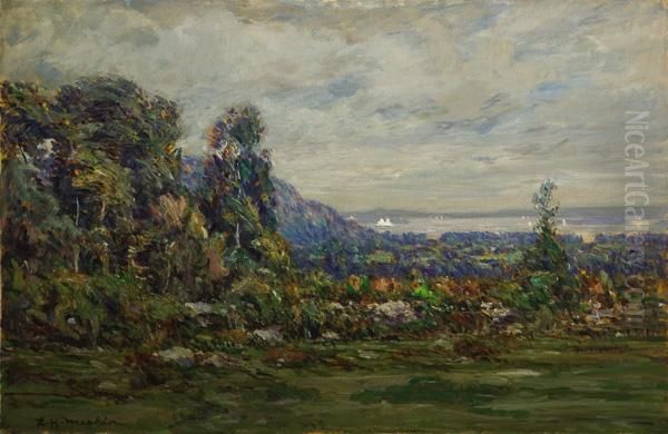 A View Of The Coast Oil Painting by Lewis Henry Meakin