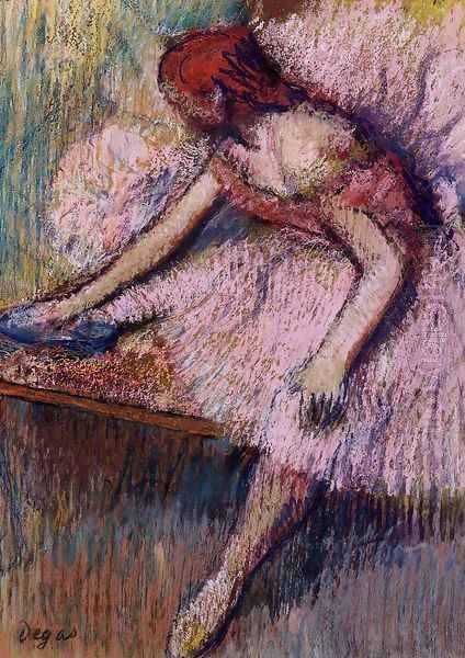 Pink Dancer I Oil Painting by Edgar Degas