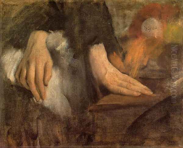 Study of Hands, 1859-60 Oil Painting by Edgar Degas