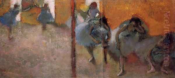 Dancers in a Studio Oil Painting by Edgar Degas