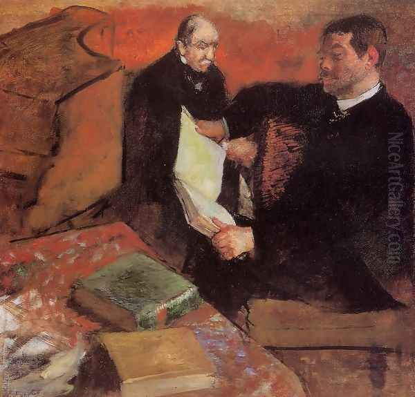 Pagan and Degas' Father Oil Painting by Edgar Degas