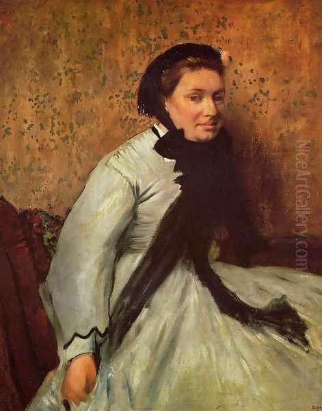 Portrait of a Lady in Grey Oil Painting by Edgar Degas