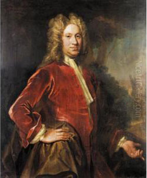 Portrait Of Charles, 9th Lord Elphinstone Oil Painting by Sir John Baptist de Medina