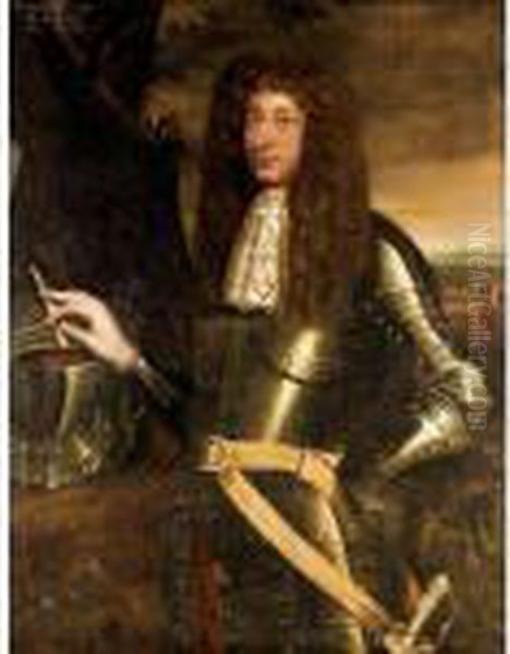 Portrait Of George Keith, 8th Earl Of Marischal (died 1694) Oil Painting by Sir John Baptist de Medina