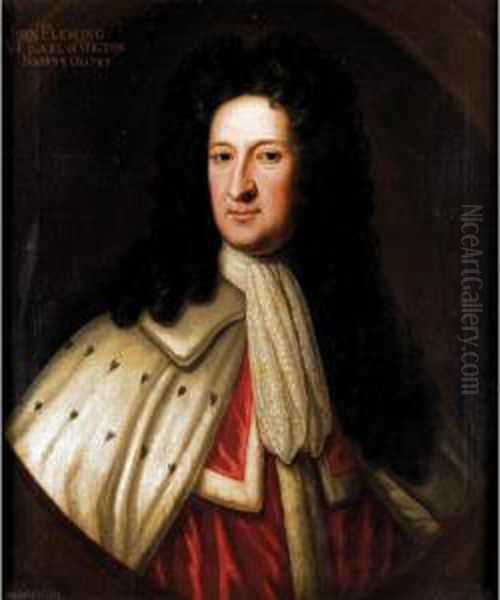 Portrait Of John Flemming, 6 Th Earl Of Wigton (1673-1743) Oil Painting by Sir John Baptist de Medina