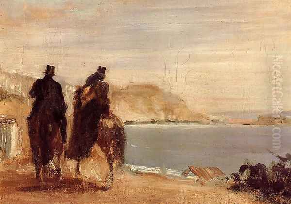 Promenade by the Sea Oil Painting by Edgar Degas