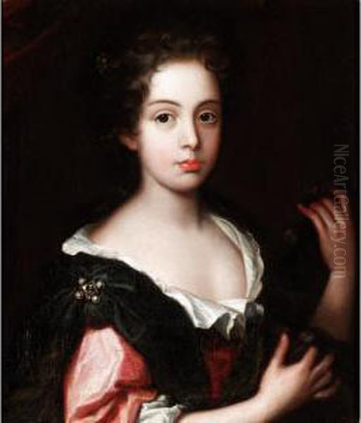 Portrait Of A Lady, 
Traditionally Identified As Anne Gordon, Wife Of Sir Robert Dundas Of 
Arniston Oil Painting by Sir John Baptist de Medina