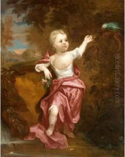 Portrait Of Jean Stirling Of Auchyle When A Child (1722-1737) Oil Painting by Sir John Baptist de Medina