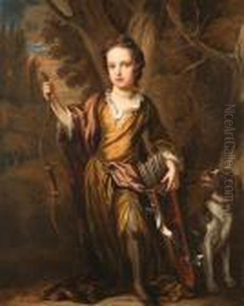 Portrait Of A Young Boy Oil Painting by Sir John Baptist de Medina