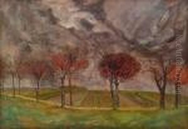 Landschaft Im Sturm Oil Painting by Emilie Mediz-Pelikan