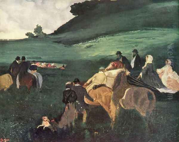 Rider in a landscape Oil Painting by Edgar Degas