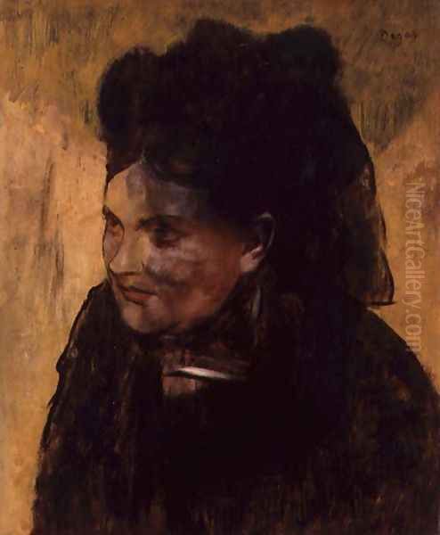 Portrait of a Woman, c.1876-80 Oil Painting by Edgar Degas