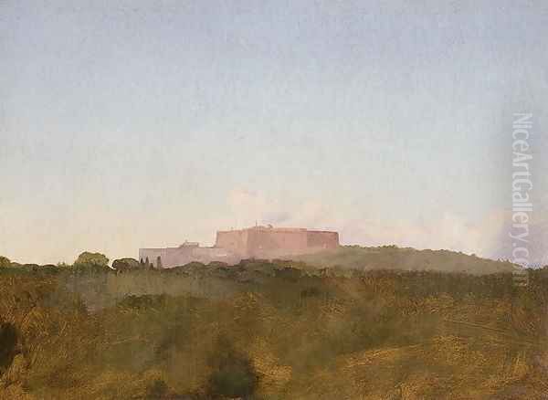 The Castel Sant'Elmo, Naples, from the Capodimonte, 1856 Oil Painting by Edgar Degas