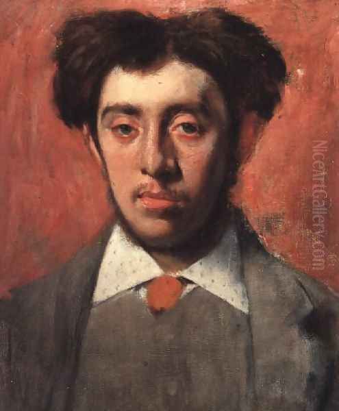 Portrait of Albert Melida Oil Painting by Edgar Degas