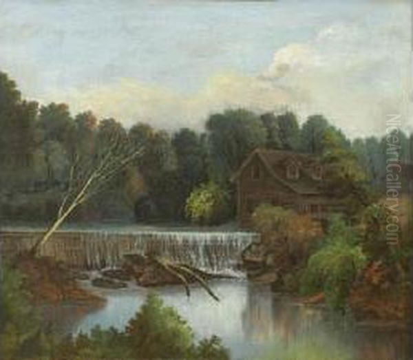 Chouteau's Pond Oil Painting by Joseph Rusling Meeker