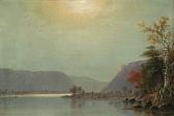 Morning On The Ohio River Oil Painting by Joseph Rusling Meeker