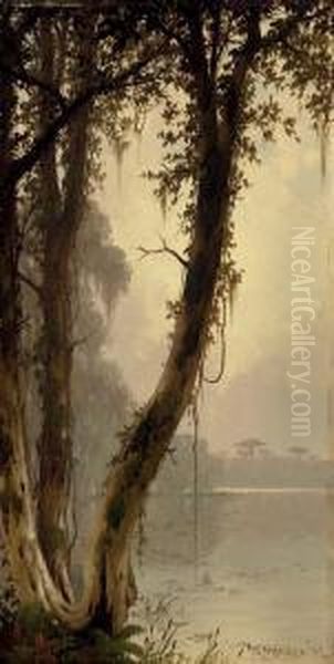 Bayou Lafourche, Louisiana Oil Painting by Joseph Rusling Meeker