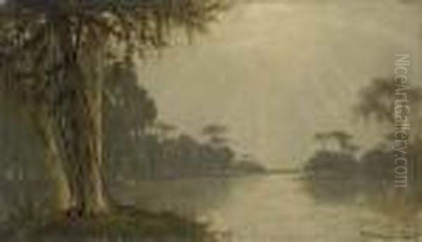 Lake Providence, Louisiana Oil Painting by Joseph Rusling Meeker