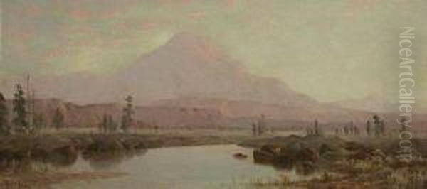 A Bend In The River Oil Painting by Joseph Rusling Meeker