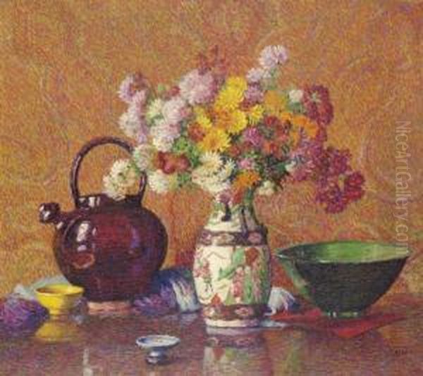 The Chinese Vase Oil Painting by Lillian Burk Meeser