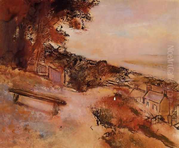 Landscape by the Sea Oil Painting by Edgar Degas