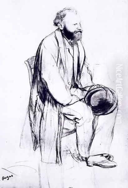 Study for a portrait of Manet Oil Painting by Edgar Degas