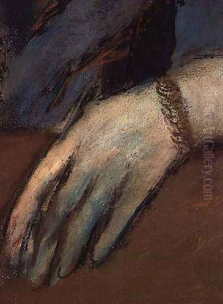 Portrait of Helene Rouart (detail) Oil Painting by Edgar Degas